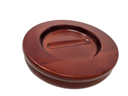 Wood Piano Caster Cups - Medium Mahogany - 5.5" Diameter | Set of 3