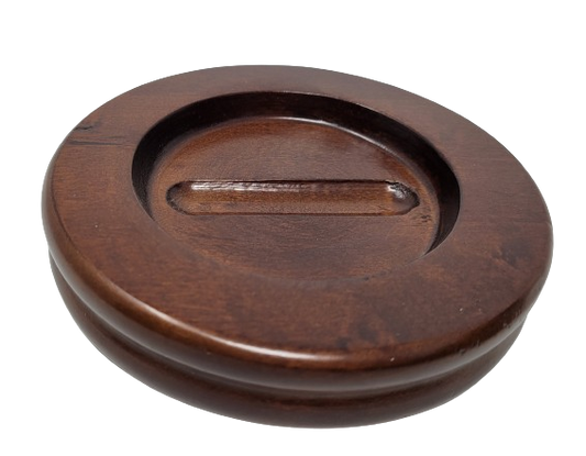 Wood Piano Caster Cups - Medium Walnut - 5.5" Diameter | Set of 3