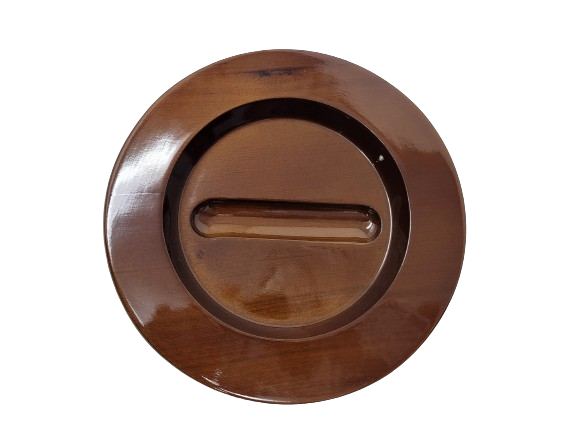 Wood Piano Caster Cups - High Gloss Dark Walnut - 5.5" Diameter | Set of 3