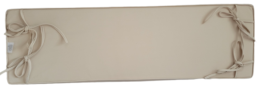 Pearl Ivory Bench Cushion Pad - 14" x 48" x 2" - Box Edge with Piping Trim | Same Day Shipping