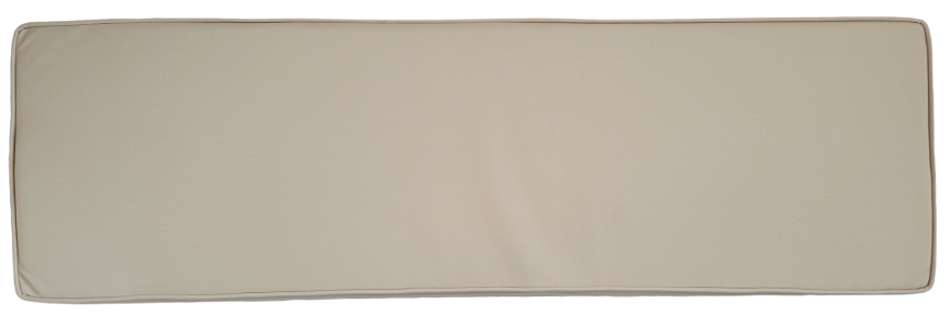 Pearl Ivory Bench Cushion Pad - 14" x 48" x 2" - Box Edge with Piping Trim | Same Day Shipping
