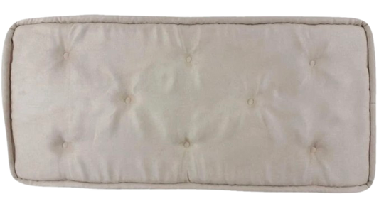 Off White Tufted Piano Bench Cushion - 12-3/4" x 25" x 1" | Same Day Shipping