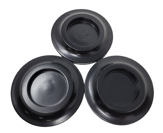 Wood Piano Caster Cups - Ebony Black - 5.5" Diameter | Set of 3