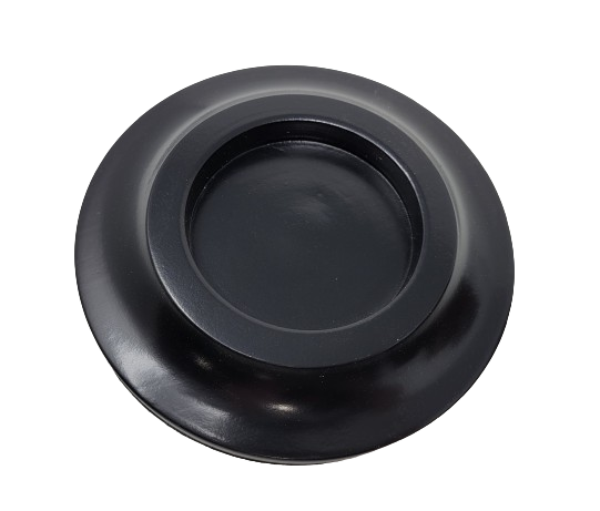 Wood Piano Caster Cups - Ebony Black - 5.5" Diameter | Set of 4