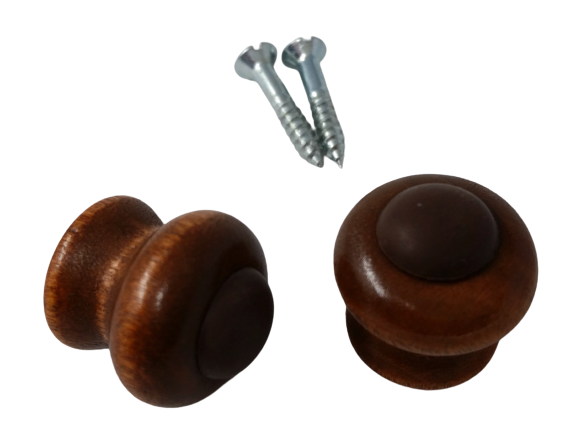 Walnut piano desk knobs