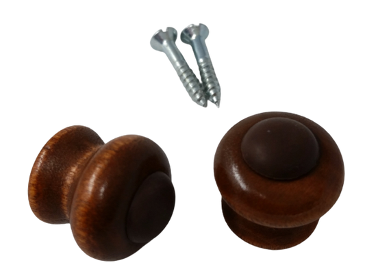 Walnut piano desk knobs