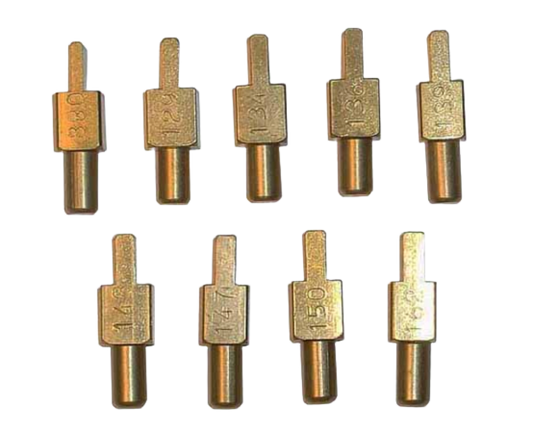 Piano Key Easing Iron Broaches - Set of 9