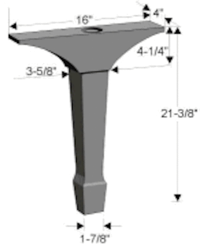 Grand piano leg